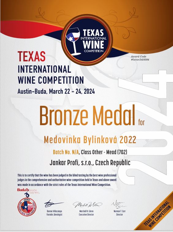 Bronzová medaile bylinková z Ameriky 2024